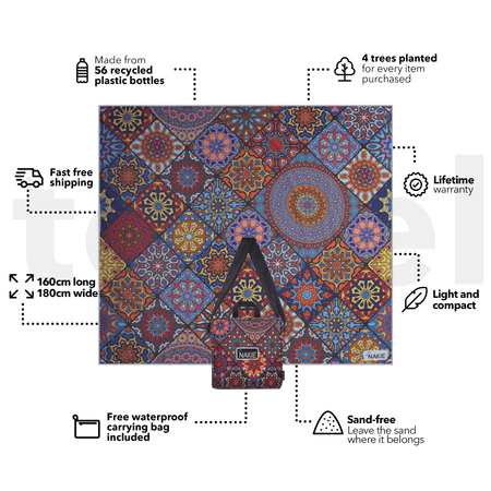 XL Holiday Dreams - Recycled Sand Free Beach Blanket