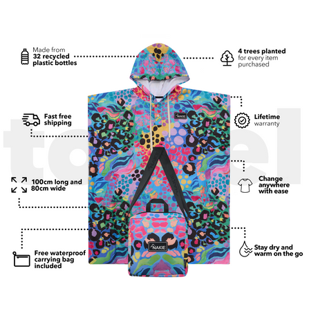 Kasey Rainbow - Hooded Towel Recycled Sand Free