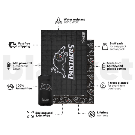 Panthers - NRL Sustainable Down Puffy Blanket