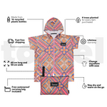 Rosy Tides - Kids Hooded Towel Recycled Sand Free preview #3