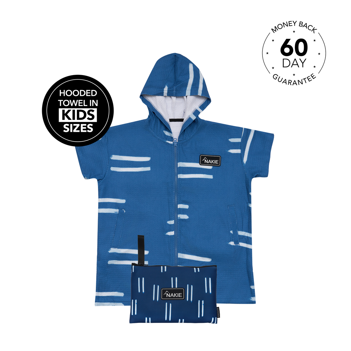 Salty Waves - Kids Hooded Towel Recycled Sand Free