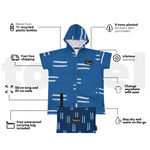 Salty Waves - Kids Hooded Towel Recycled Sand Free preview #4