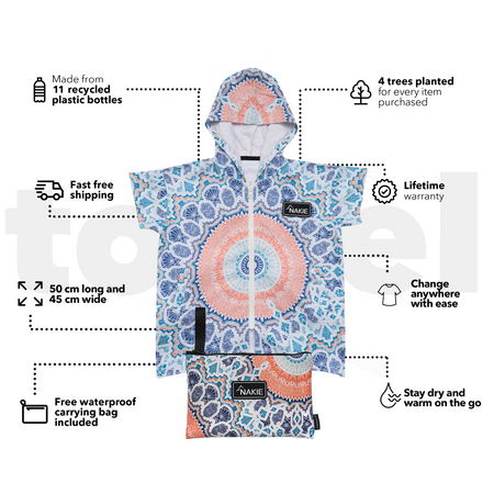 Sound of Summer - Kids Hooded Towel Recycled Sand Free