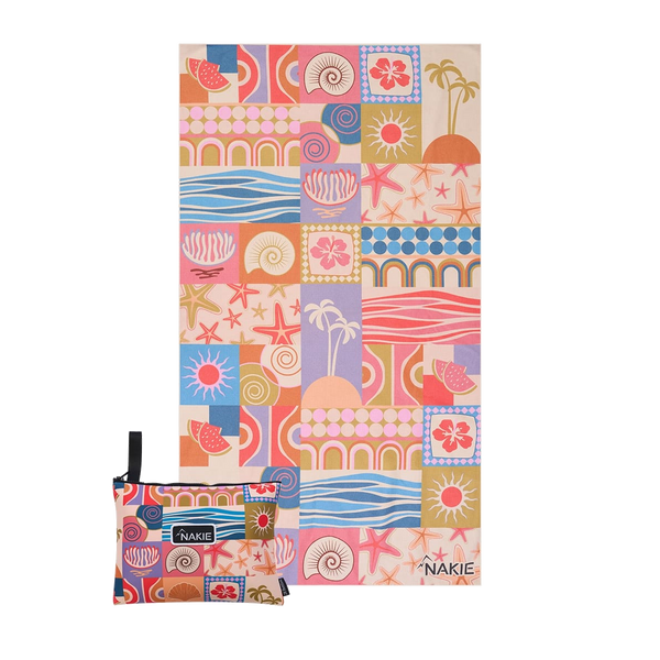 Retro Shores - Recycled Sand Free Beach Towel