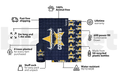 Cowboys  - NRL Sustainable Down Puffy Blanket