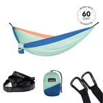 Sky Blue - Recycled Hammock with Straps