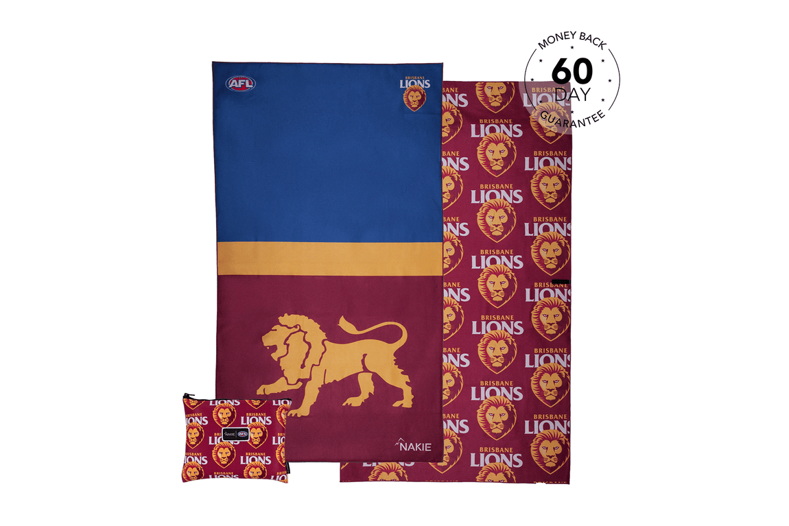 Brisbane Lions - AFL Recycled Sand Free Beach Towel