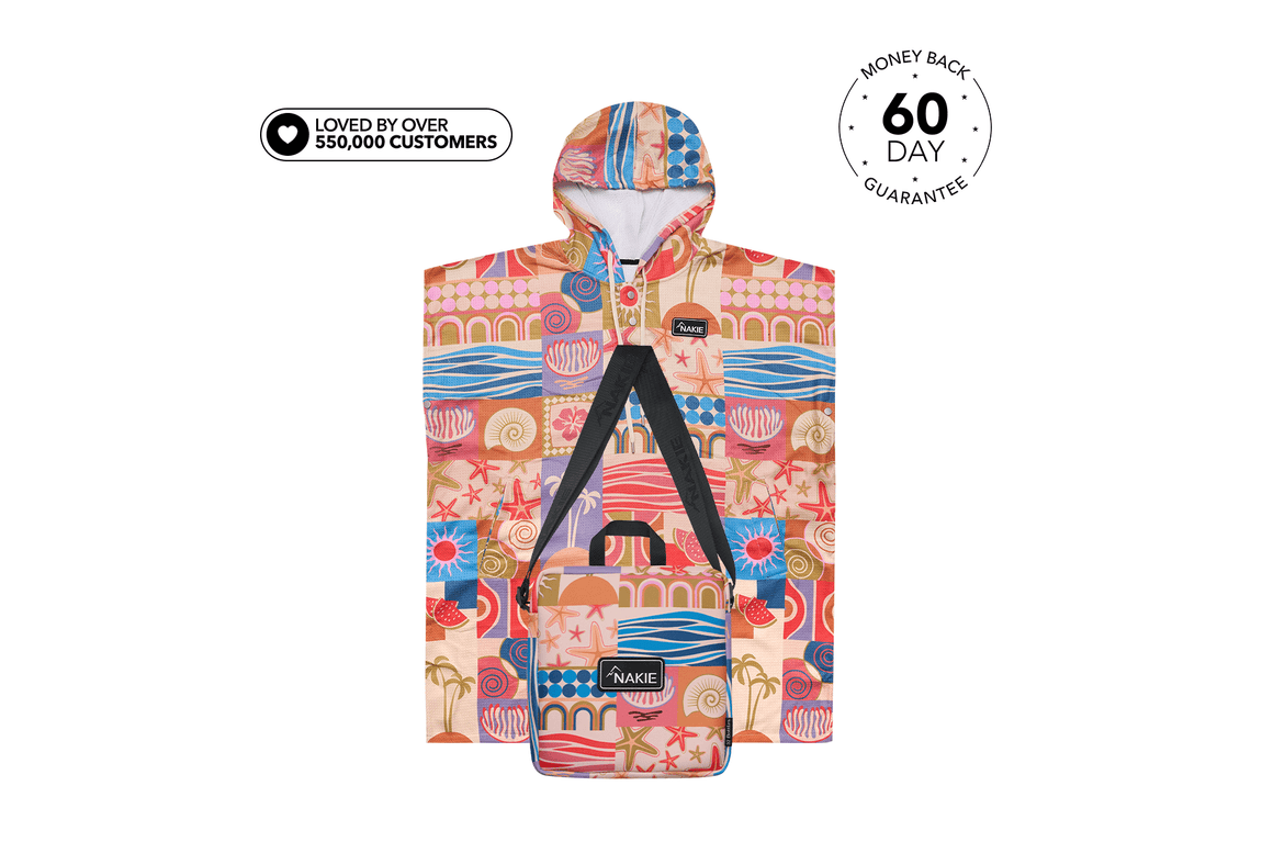 Retro Shores - Hooded Towel Recycled Sand Free