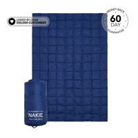 Deep Ocean Blue - Sustainable Down Puffy Blanket