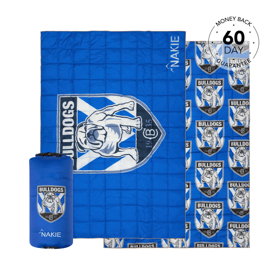 Nrl Material Bulldogs - NRL Sustainable Down Puffy Blanket | Made From 100% Recycled ...