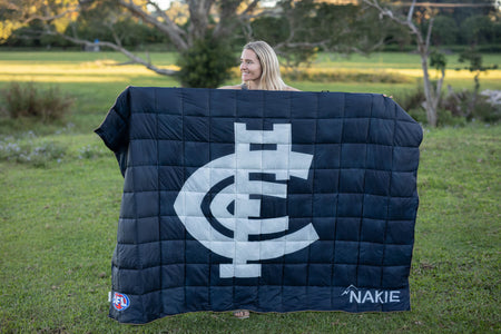 Carlton Blues - AFL Sustainable Down Puffy Blanket
