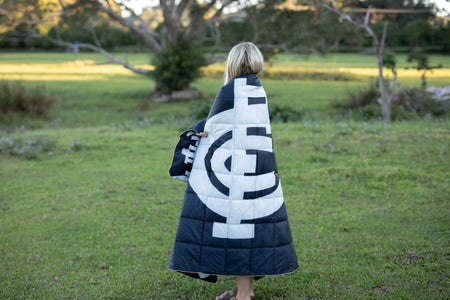 Carlton Blues - AFL Sustainable Down Puffy Blanket