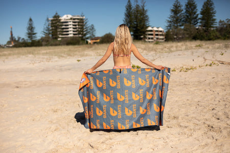 GWS Giants - AFL Recycled Sand Free Beach Towel