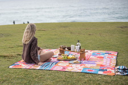 Retro Shores - Recycled Picnic Blanket
