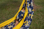 Child lying in a Nakie NRL Cowboys Navy and yellow hammock preview #4