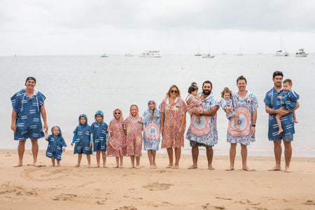 Salty Waves - Kids Hooded Towel Recycled Sand Free