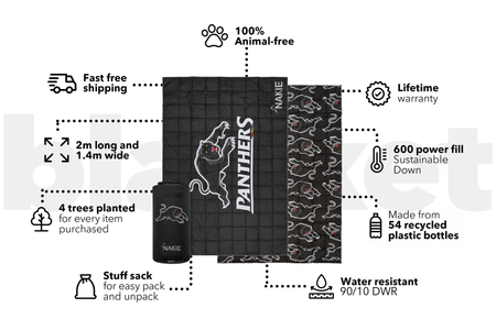 Panthers - NRL Sustainable Down Puffy Blanket