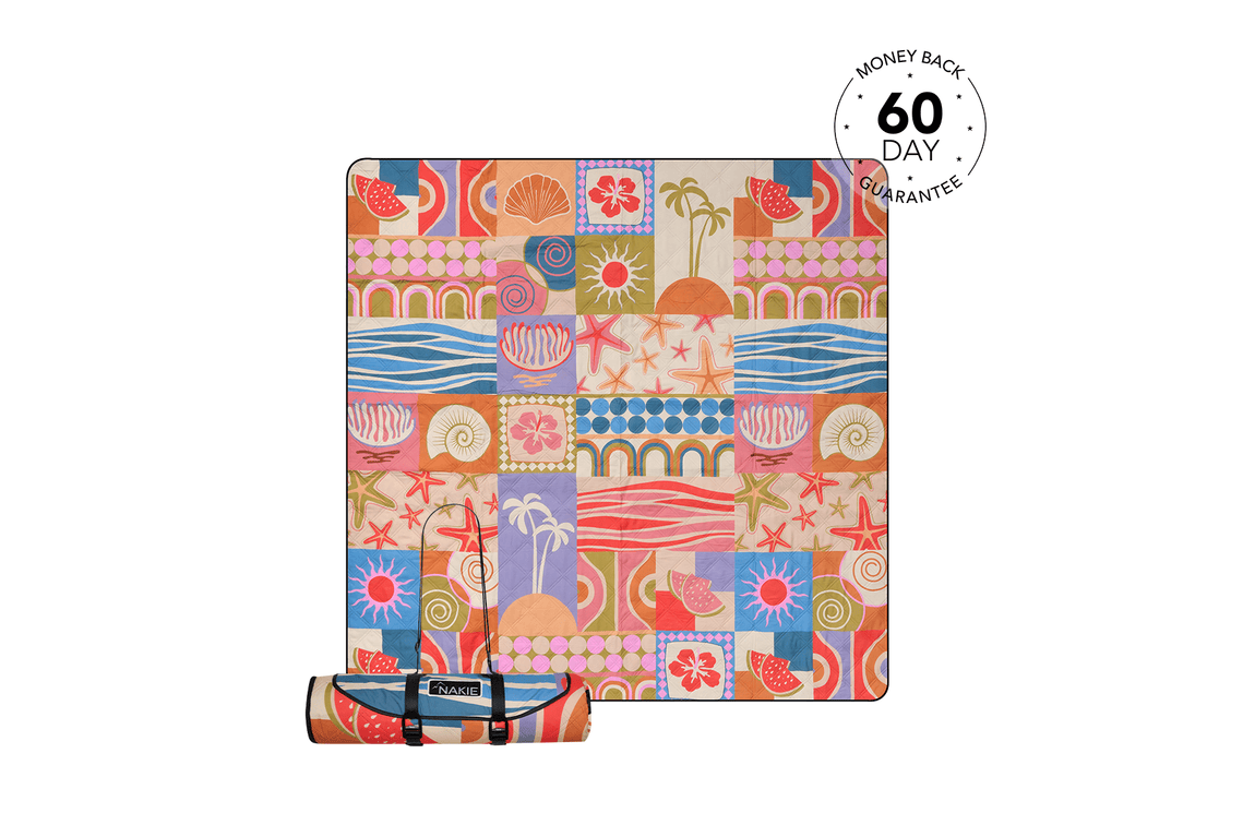 Retro Shores - Recycled Picnic Blanket