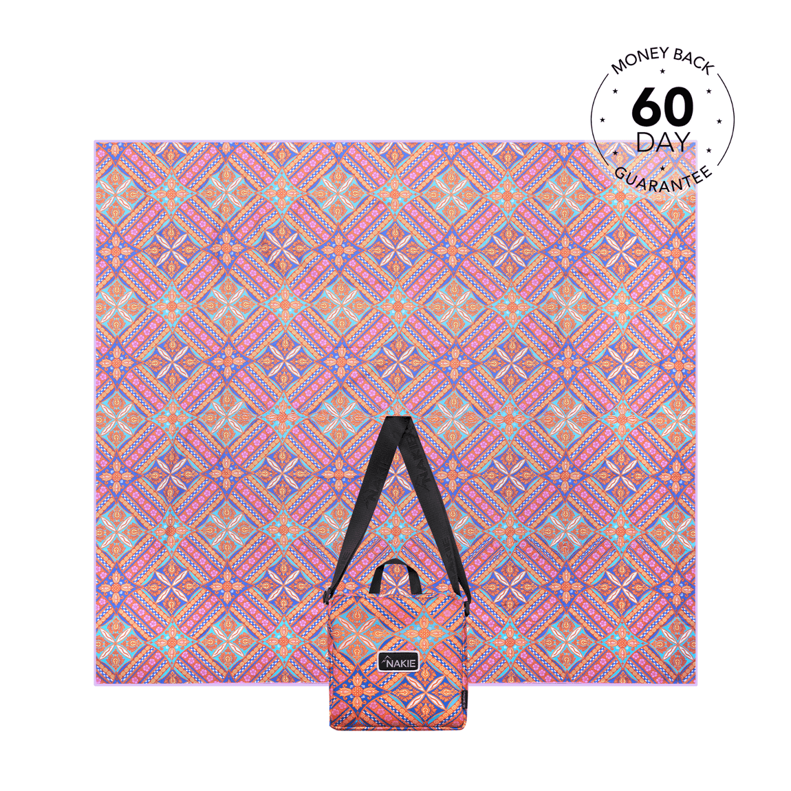 XL Rosy Tides - Recycled Sand Free Beach Towel Double