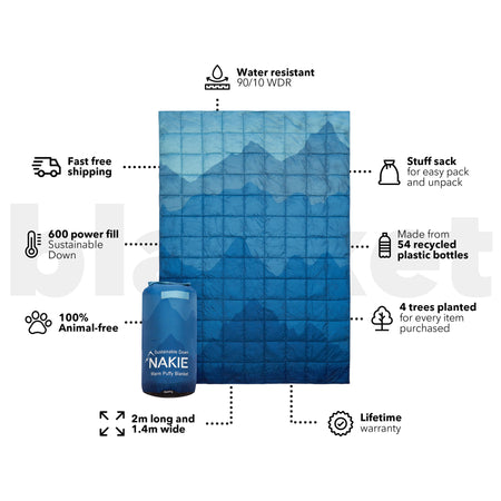 Sustainable Down - Puffy Blanket x 2 - Couples Combo