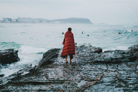 Earth Red - Sustainable Down Puffy Blanket