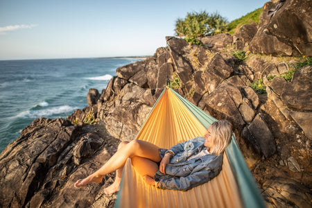 Golden Mango - Recycled Hammock with Straps