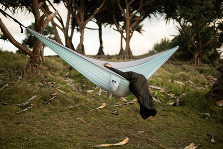 Recycled Hammock, Towel & Puffy Blanket Combo