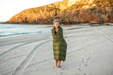 Olive Green - Sustainable Down Puffy Blanket