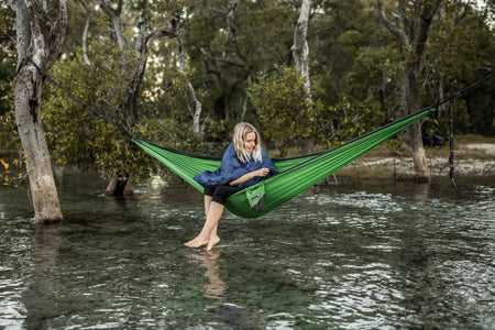 Recycled Hammock & Puffy Blanket Combo