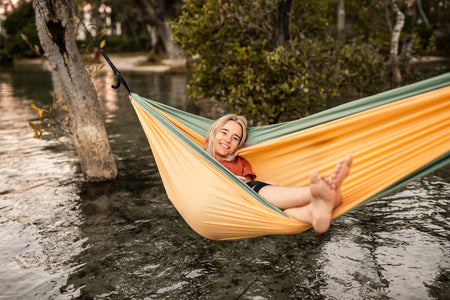 Golden Mango - Recycled Hammock with Straps